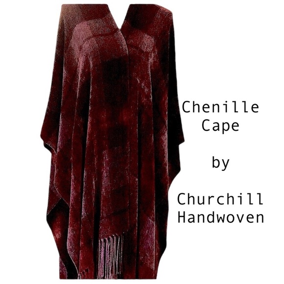 Chenille Cape Churchill Handwoven Knit Cape